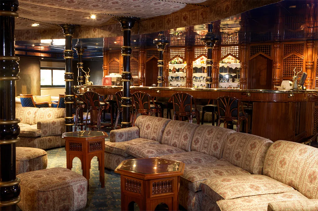 Lounge aboard the Champolion I Nile cruise